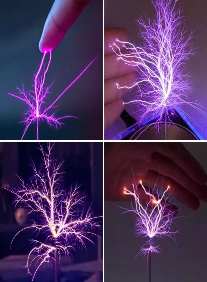 Yoqanr Music Tesla Coil Speaker,Bluetooth Mini Tesla Coil, Touchable Artificial Lightning Spark Gap Arc Generator, Experiment Model, Science Teaching Lightning Toy(Gold) - Image 5